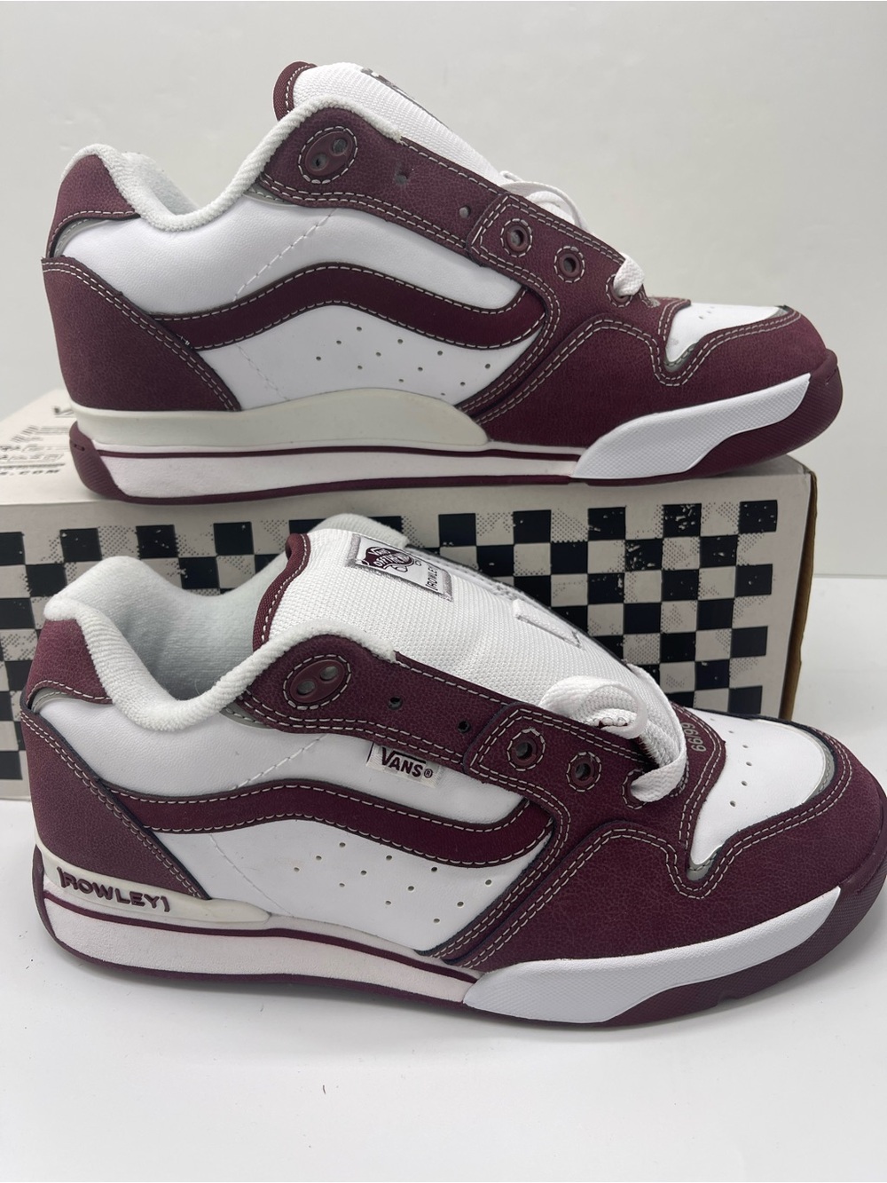 Vans Men’s Sz 10 Rowley XIt Port Royale/White
VN000D1GK10 Sneakers 
Burgundy
